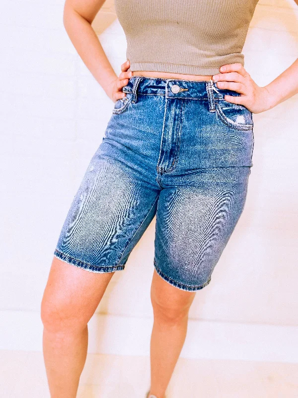 Tammie Relaxed Bermuda Denim Shorts