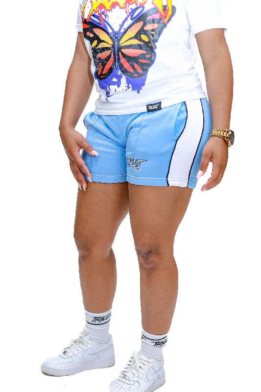 Trillest Women Track Shorts - Sky