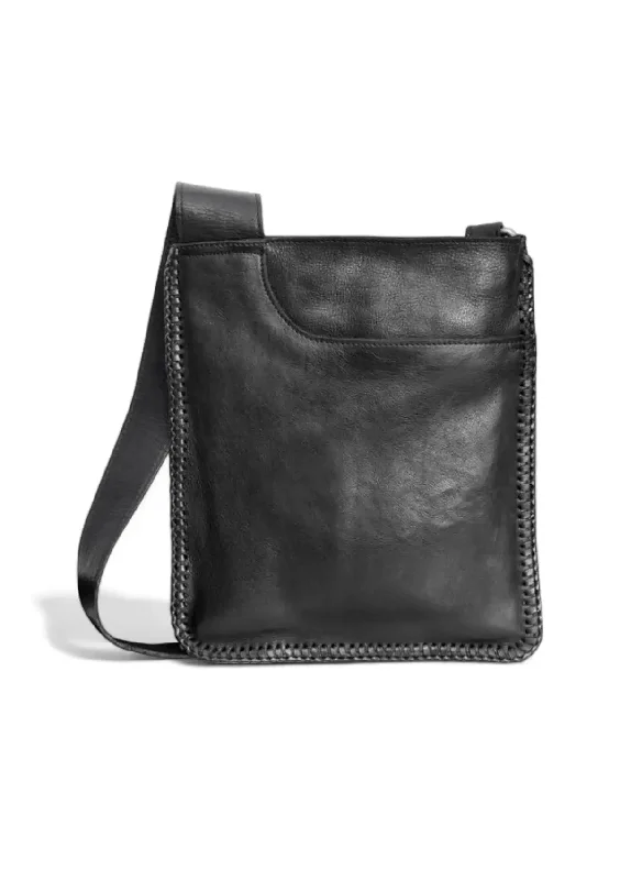 Brynn Leather Crossbody Bag - Black