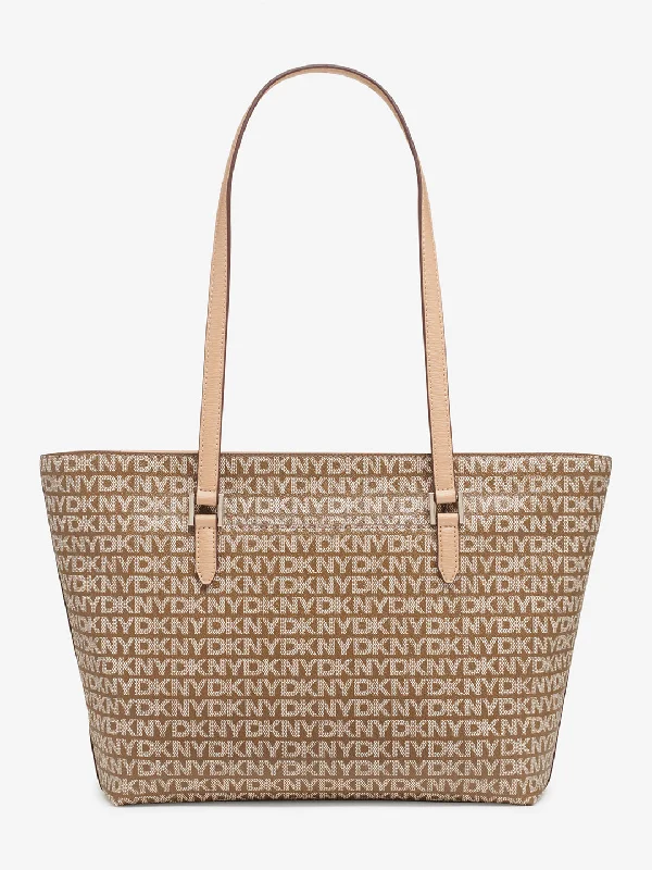 Dkny Women Brown Printed Tote Bag