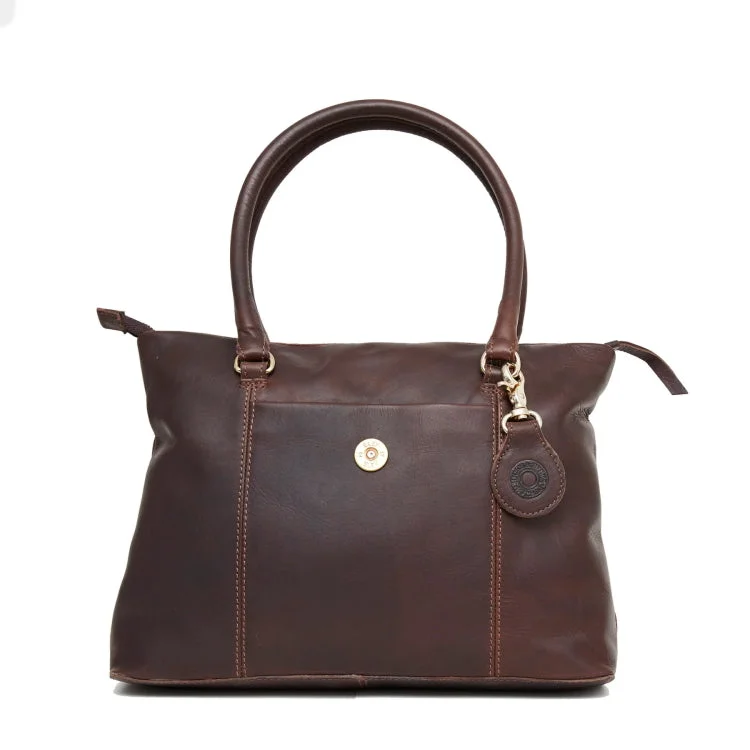 Hicks and Hides Ladies Hidcote Cartridge Handbag - Brown