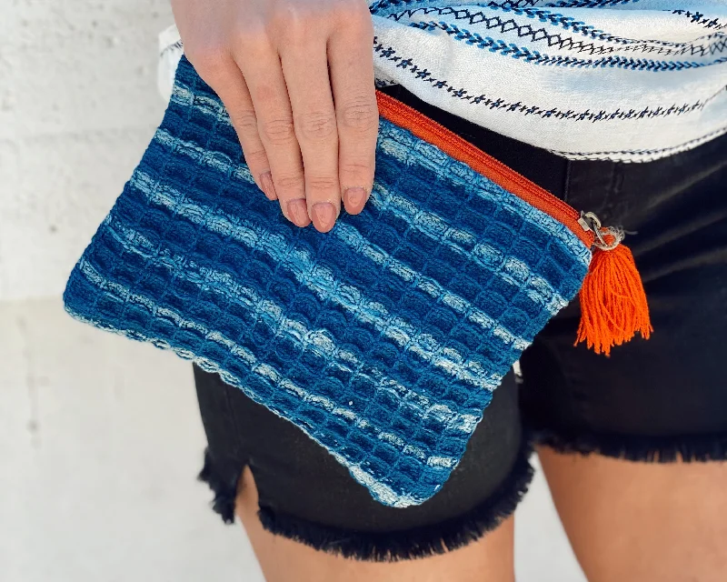 Indigo Dyed Pouch Set