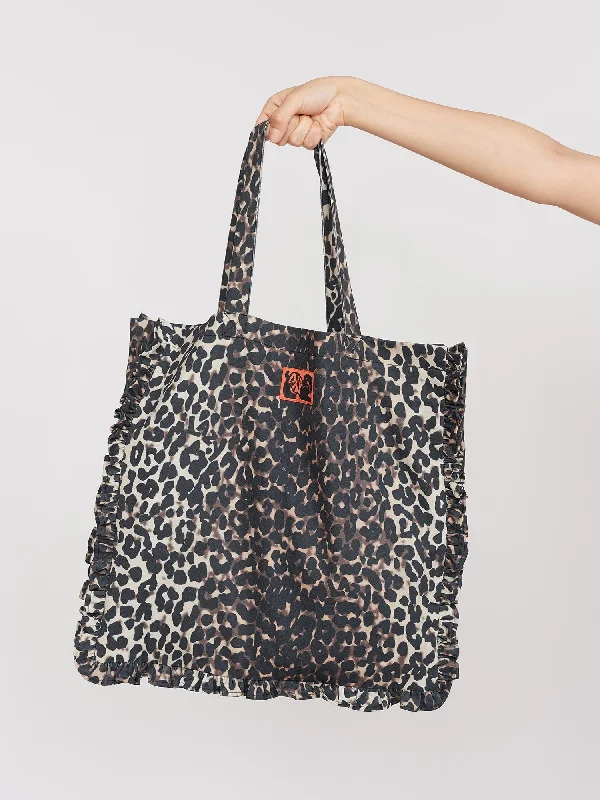 Leopard Frill Tote Bag