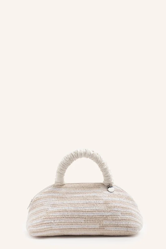 Lune Mini Macrame Bag in Ivory Multi