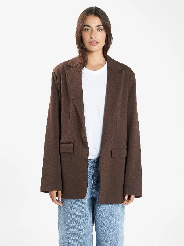 stylish women's blazersstylish women's blazersAllegra Blazer - Burnt Chestnut