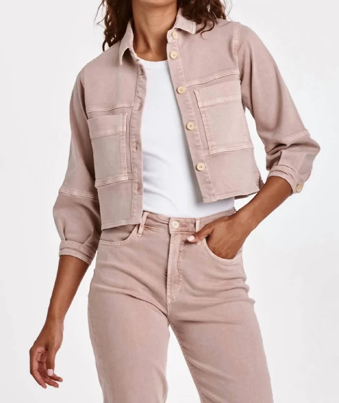Fleece-lined – With soft fleece inside for warmthFleece-lined – With soft fleece inside for warmthHanh Button Front Jacket In Rose Quartz