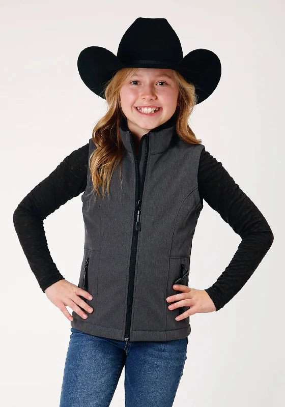 formal women's waistcoatsformal women's waistcoatsRoper Girls Kids Heather Grey Polyester Softshell Vest