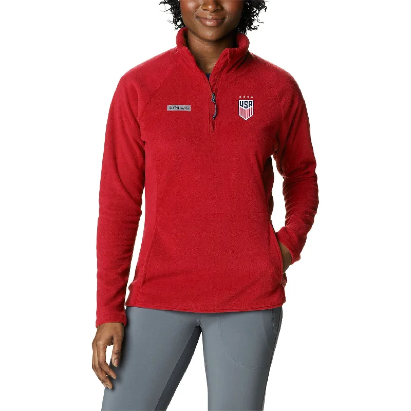 Slim fit – Tailored fit, form-fittingSlim fit – Tailored fit, form-fittingWomen's Columbia USWNT Ali Peak 1/2 Zip Red Fleece