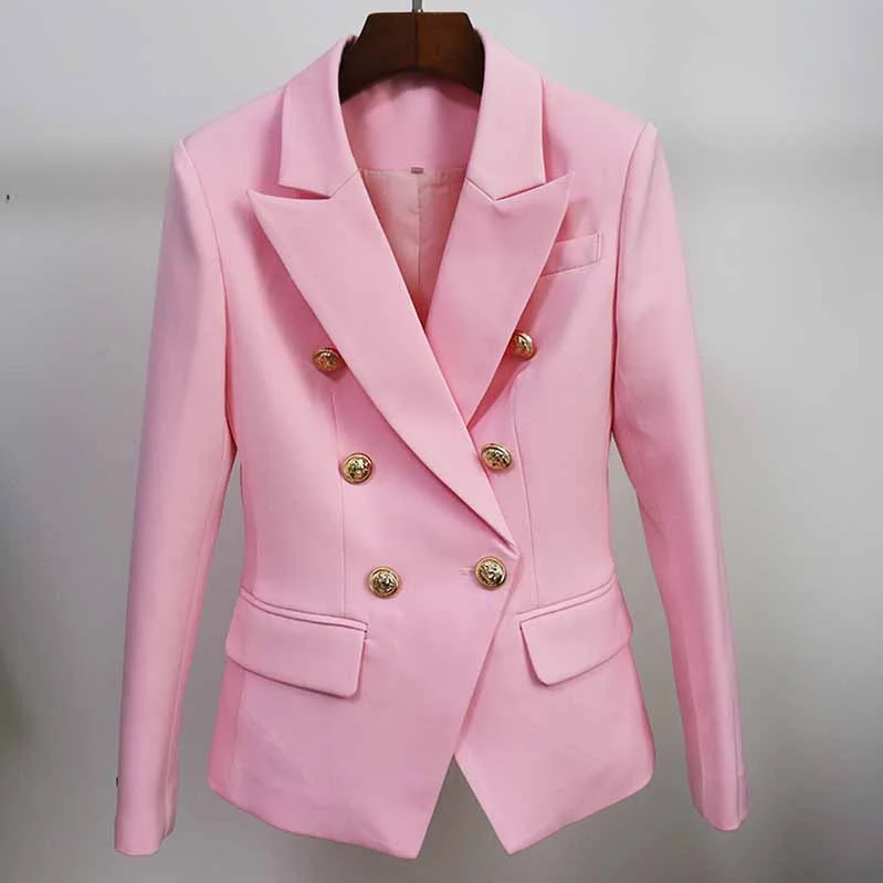 women's blazers with three-quarter sleeveswomen's blazers with three-quarter sleevesWomen's Pink Coats & Jacket Long Sleeves Blazer Breasted Coat