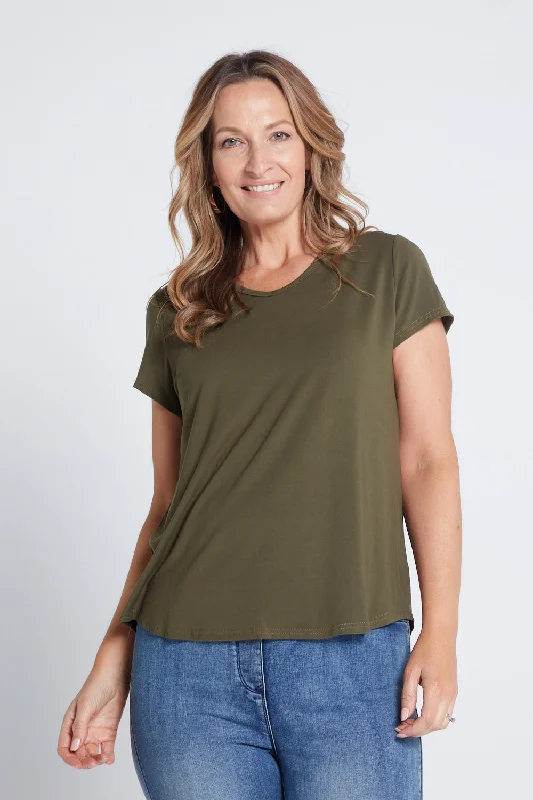 Henley – T-shirt with a buttoned placket (usually a few buttons near the collar)Henley – T-shirt with a buttoned placket (usually a few buttons near the collar)Bamboo Tee - Olive
