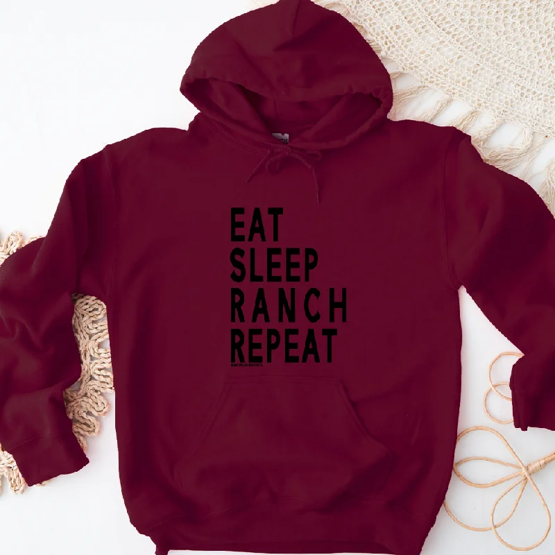 Raglan sleeve hoodie – Hooded sweatshirt with diagonal seam lines extending from the collarRaglan sleeve hoodie – Hooded sweatshirt with diagonal seam lines extending from the collarEat Sleep Ranch Repeat Hoodie (S-3XL) Unisex - Multiple Colors!